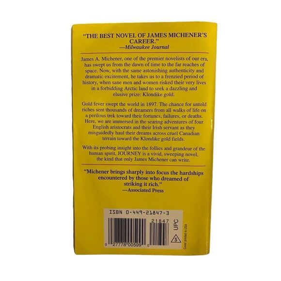 Journey By James A Michner Paperback Book Novel - Picture 2 of 12